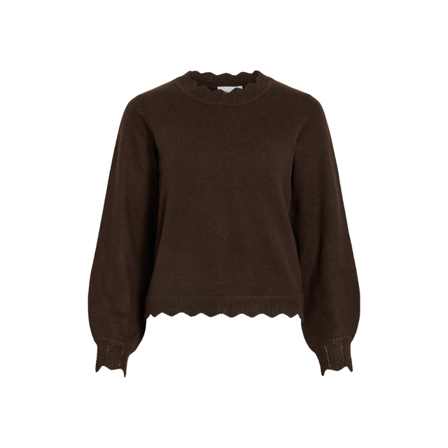 VILA Nikolina O-Neck L/S Knit Top