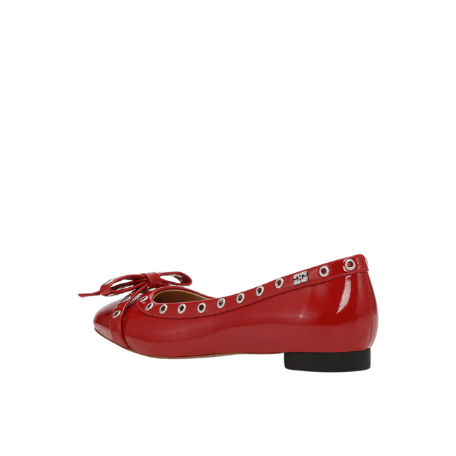 Ganni Eyelets Bow Ballerina Naplack