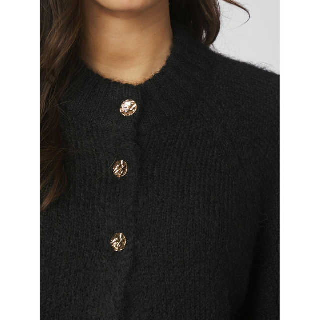 Neo Noir Benuta Fluffy Knit Cardigan