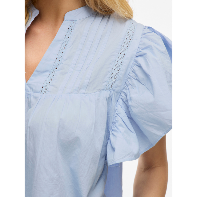 VILA-Laurel S/S V-Ausschnitt Top/Ka