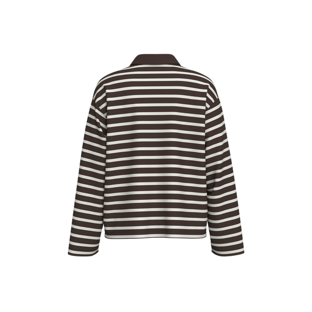 Selected Femme SLFWADA LS STRIPE COLLAR TOP