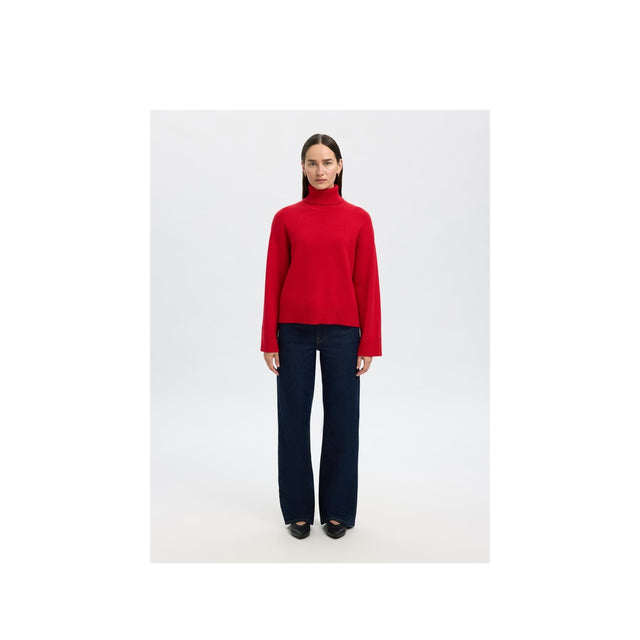Selected Women SLFKAMMA LS KNIT ROLL NECK