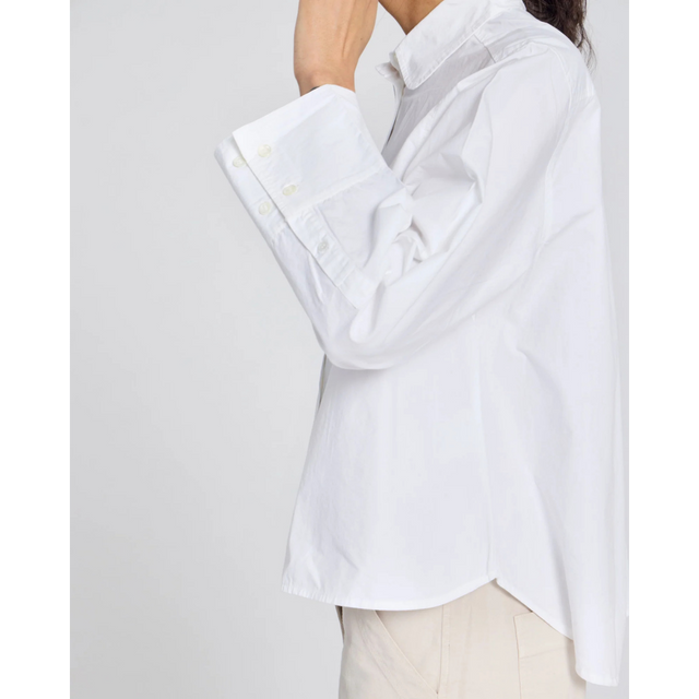 Flora Shirt i bomuldspoplin fra Gai Lisva - detalje i siden