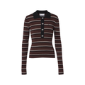 Ganni Mini Ribbed Merino Polo Multicolour
