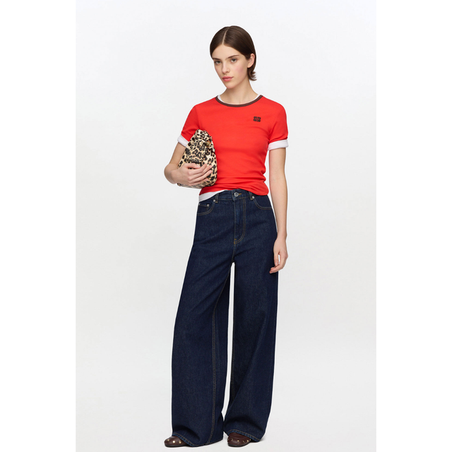 Ganni Soft Cotton Rib Tee
