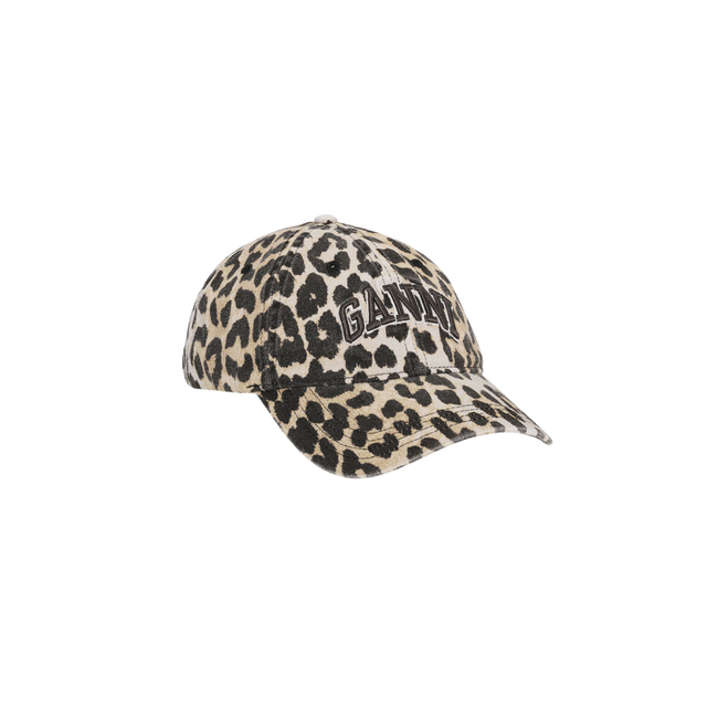 Ganni Washed Cotton Canvas Cap Leo