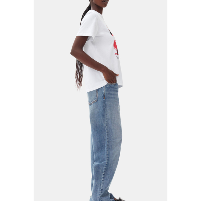 Ganni Basic Jersey Cherry Relaxed Ts