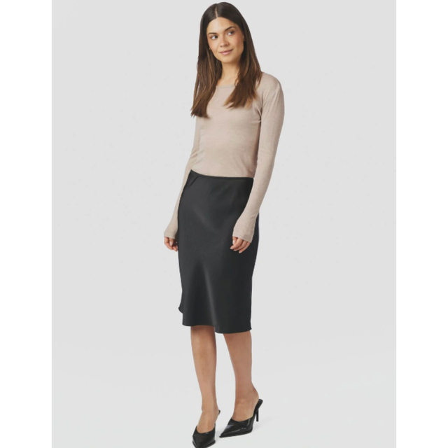 Neo Noir Mindie Heavy Sateen Skirt