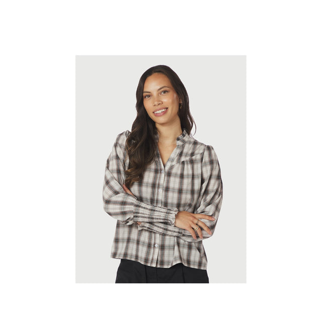 Neo Noir Camsia Big Check Blouse