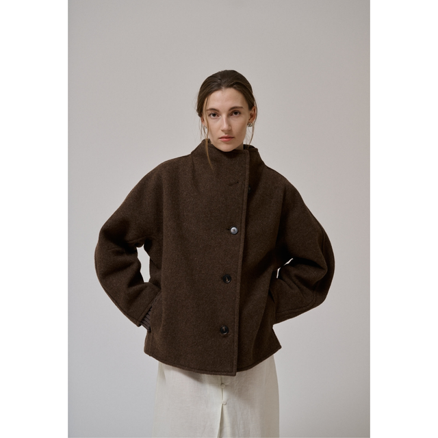 Anne-mi Thyme Short Wool Coat