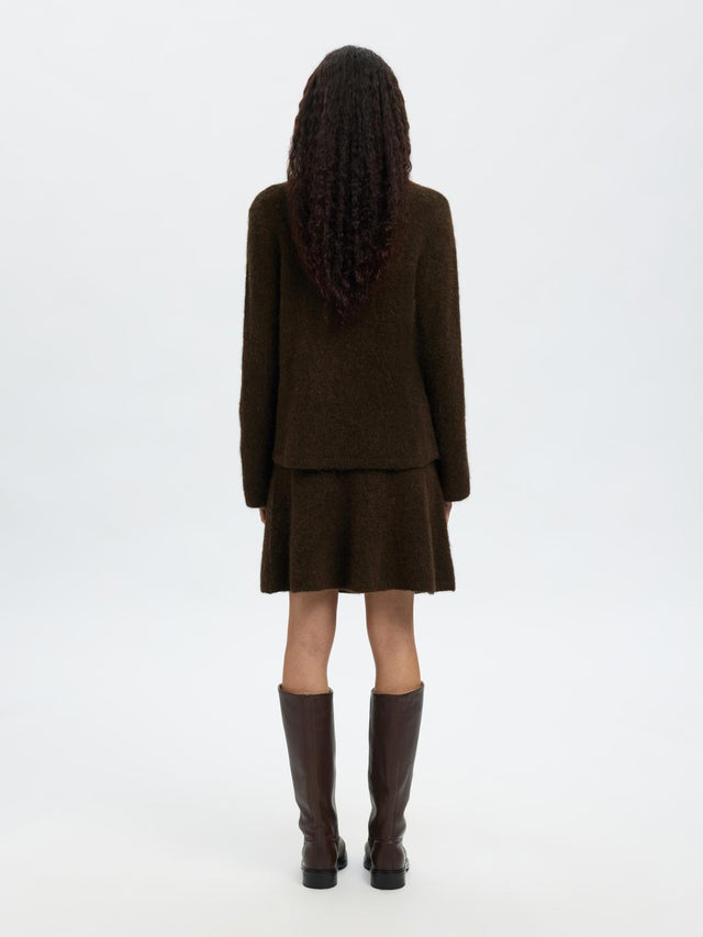 Selected Women-Slflulu Brushed LS Knit Keyhol