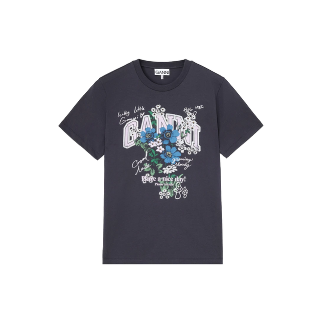 Ganni Basic Cotton Relaxed T-shirt