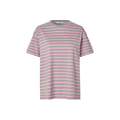 Kulla t-shirt i stribet bonbon farve fra envii - front