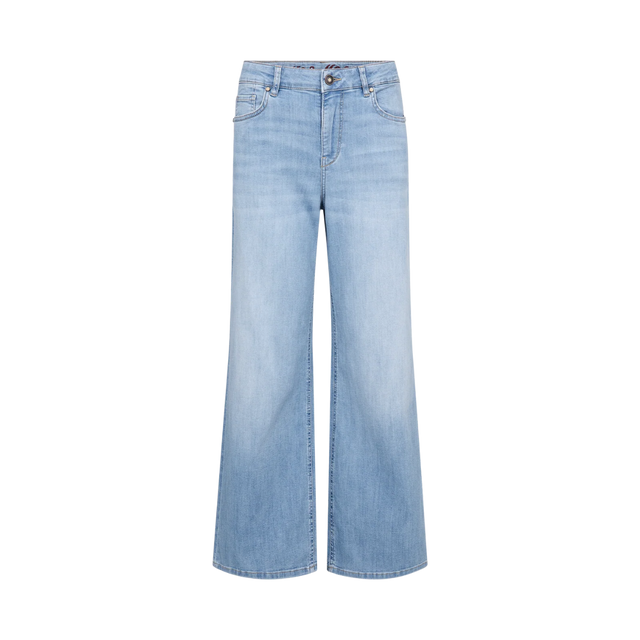 Lyse jeans med vide ben fra Mos Mosh - foran