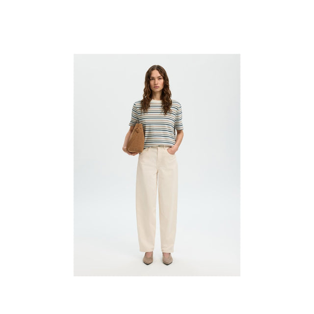 Selected Femme Essential SS Striped Boxy T-shirt
