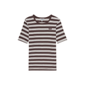 Ganni Soft Cotton Rib Short Sleeve Tee